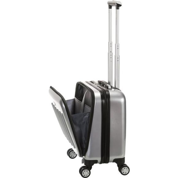 Rolling Computer Case, Silver, Carry-On 17-Inch - Picture 2 of 7